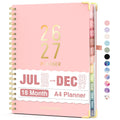 Jul 2025 -Dec 2026 Planner, Forvencer Academic Planner 2025-2026, 18 Month Daily Planner, 8.5" X 11", Weekly & Monthly Agenda Book, Hardcover