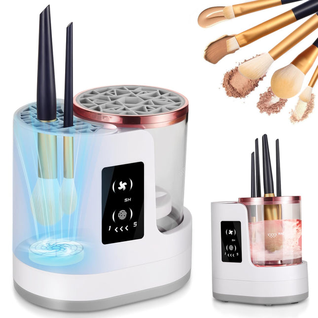 3 in 1 Electric Makeup Brush Cleaner Machine - 2/5 Hour Drying, One-Touch Touchscreen Makeup Brush Cleaner Machine, Univ