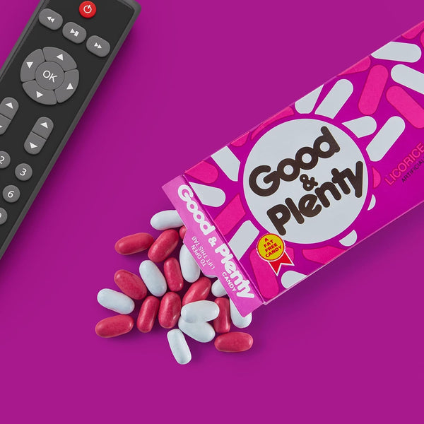 GOOD & PLENTY Licorice Fat Free, Candy Boxes, Vegetarian, 6 Oz (12 Count)