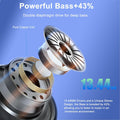 Ear Buds Wireless Bluetooth Earbuds Bluetooth 5.3 Headphones with LED Display 128H Powerful Bass In-Ear Earbuds with 4 ENC Noise Cancelling Mic
