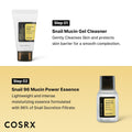 COSRX All about Snail Mucin Korean Skin Care Set, Mini Travel Essentials, Travel Size Gift Set with Snail Mucin Face Wash, Serum, Moisturizer &