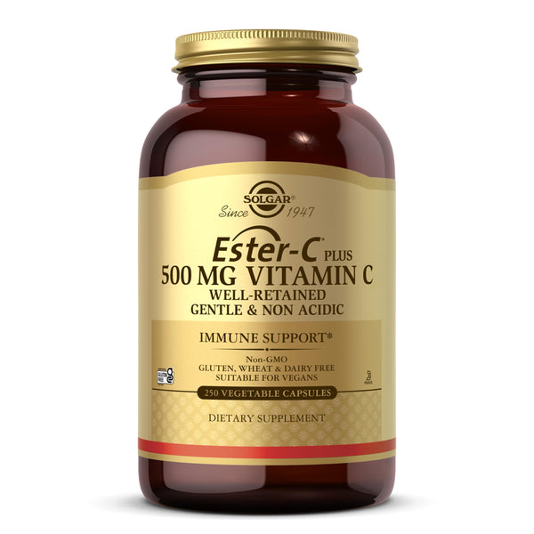 Solgar Ester-C plus Vitamin C (Ascorbate Complex) - Gentle & Non Acidic - Antioxidant & Immune Support - Non GMO, Vegan, Gluten Free, Kosher -