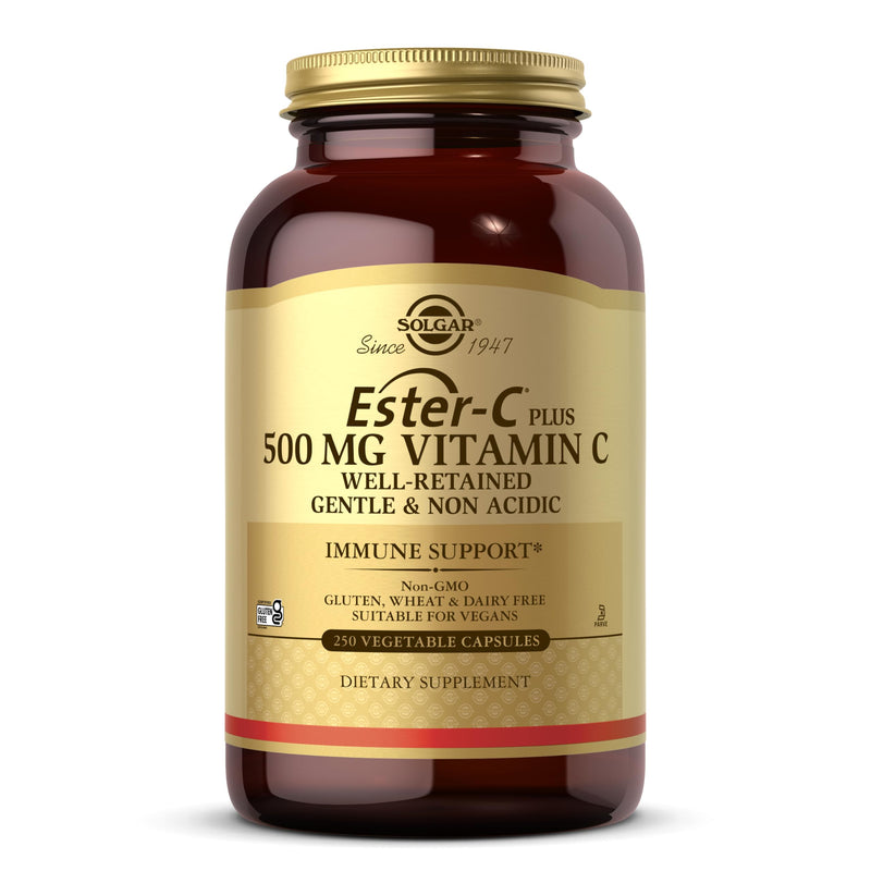 Solgar Ester-C plus Vitamin C (Ascorbate Complex) - Gentle & Non Acidic - Antioxidant & Immune Support - Non GMO, Vegan, Gluten Free, Kosher -