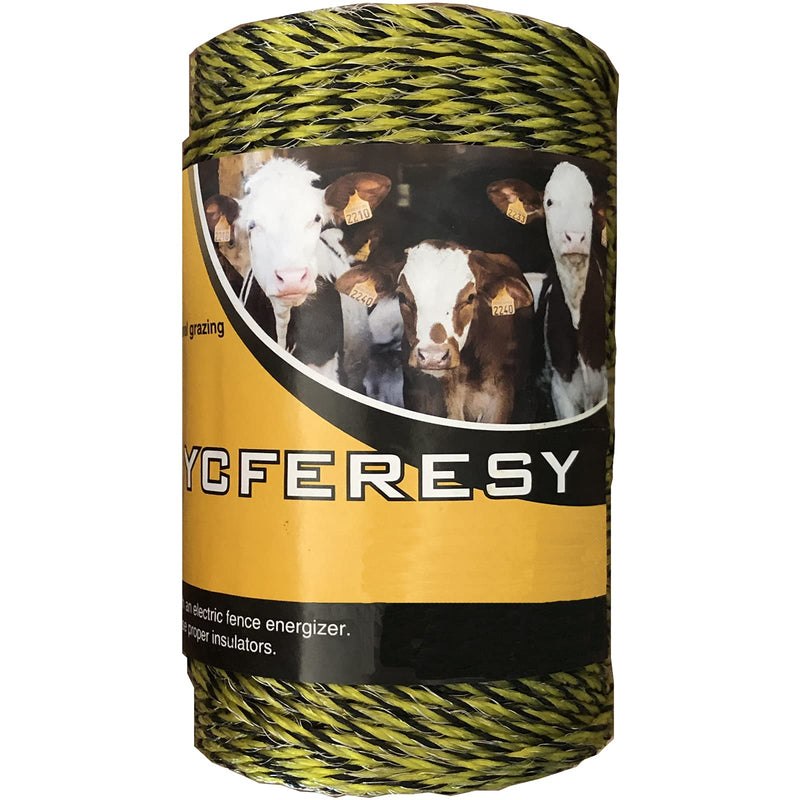 Electric Fence Polywire 656 Feetï¼200 Meterï¼6 Stainless Steel Strands for Reliable Conductivity and Rust Resistanceï¼Portable Electric Fence Rope