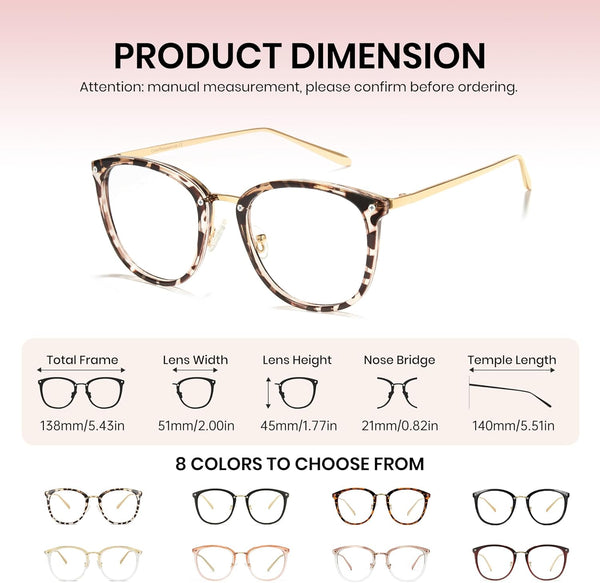 Cyxus Blue Light Glasses for Woman, Fashion Computer Glasses on Office Reduce Eye Strain anti Migraine for Working Reading
