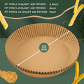 Air Fryer Paper Liners Disposable: 150Pcs 8 Inch Special round Liners for Air Fryer, Grease and Water Proof Non Stick Basket Parchment Paper