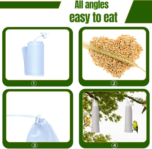 Wild Bird Feeder Sock - 6PCS Finch Feeder Bird Seed Sock Mesh Feed Bag Empty for Finch Thistle or Garden Yard Wild Finch Feeding