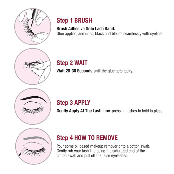 Iâ¢Envy Super Strong Hold Eyelash Adhesive, Waterproof, 48-Hour Long-Lasting Lash Glue, Latex-Free, Hypoallergenic, Quick-Drying with Brush-On