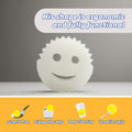Scrub Daddy Sponge - Dye Free - Scratch-Free Scrubber for Dishes and Home, Odor Resistant, Soft in Warm Water, Firm in Cold, Deep Cleaning,