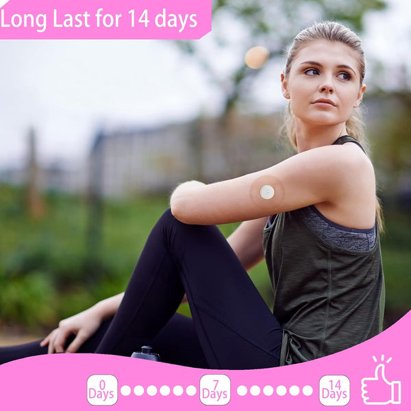 HONYOU 60Pack Freestyle 14 Day Sensor Patch & Libre 3 plus Sensor Covers Waterproof Adhesive Patches CGM Tape Clear Bandage, Hypoallergenic