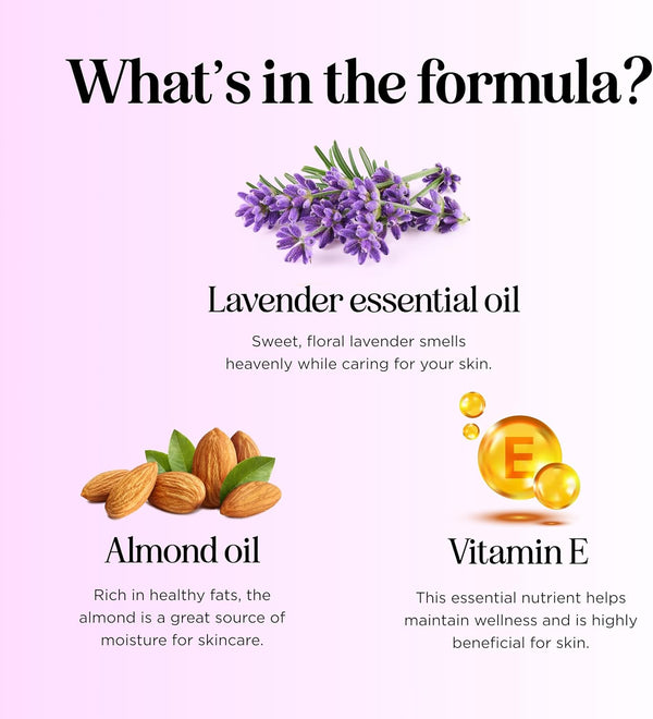 Lavender Massage Oil for Couples Relaxation - Non Greasy Non Staining Irresistibly Silky Full Body Massage Oil for Massage Therapy with Lavender