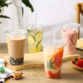 AOZITA 120 Sets - 16 oz Clear Plastic Cups with Lids, Disposable Cups With Straw Slot Lids for Cold Drinks, Milkshake, Smoothie, Iced Coffee and