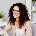 HJSTES Vintage Blue Light Glasses for Women Men round Bluelight Blocking Glasses Thick TR90 Frame Eyeglasses