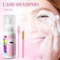 Lash Shampoo for Lash Extensions 60Ml Eyelash Extension Cleanser Lash Shampoo Cleaning Kit with Shampoo Brush & Mascara Brush-No Irritating