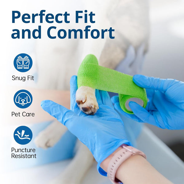 Disposable Nitrile Exam Gloves, Blue, Gloves Disposable Latex Free for Medical, Cleaning & Food Prep, 100-Ct