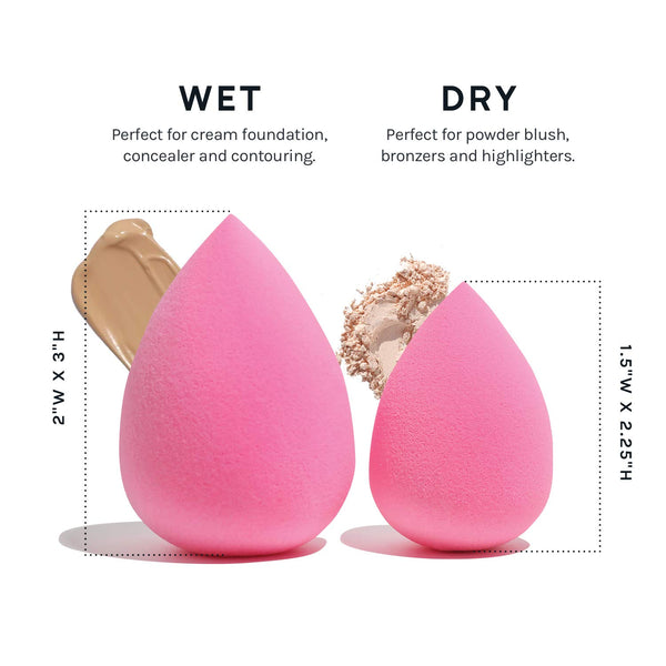 AOA Studio Collection Makeup Sponge Set Makeup Blender Latex Free and High-Definition Super Soft Set of 6 Makeup Blender for Powder Cream and
