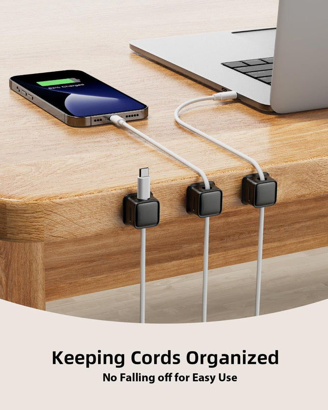 8 Pack Cord Organizer Holder,Costop Strong Adhesive Desk Cable Management Magnetic Easy Open,Organize Phone Charging Cor