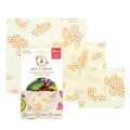 Bee'S Wrap Beeswax Wraps for Food - Honeycomb 3 Pack (S, M, L) Made in USA Reusable & Organic Food Wraps, Sandwich Wrap & Bowl Covers -