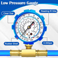Refrigerator Freon Recharge Hose Kit-R134A R12 R22 Fridge Recharge Tool Kit with 2 BPV31 Bullet Piercing Tap Valves,1 R134A Self-Sealing Adapter,