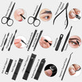Manicure Set, Professional Nail Clippers Pedicure Kit 26 Pieces Nail Care Tools for Travel & Grooming (Brown)