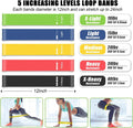 23 Pack Resistance Bands Set Workout Bands, 5 Stackable Exercise Bands 5 Loop Resistance Bands 2 Core Sliders, Door Anchor Handles Ankle Straps