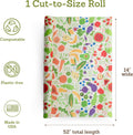 Bee'S Wrap Beeswax Wraps for Food - Garden Party Cut to Size Wax Paper Roll - Made in USA Reusable Waxed Paper & Bowl Covers - Organic &