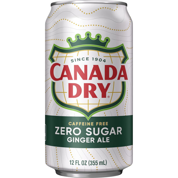 Canada Dry Zero Sugar Ginger Ale Soda, 12 Fl Oz Cans, 12 Pack