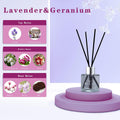 3 Pack Fragrance Reed Diffuser, 50ML Lavender Jasmine Lemongrass Aromatherapy Diffuser Set with 12 Black Fiber Sticks,Air Freshener for Bedroom