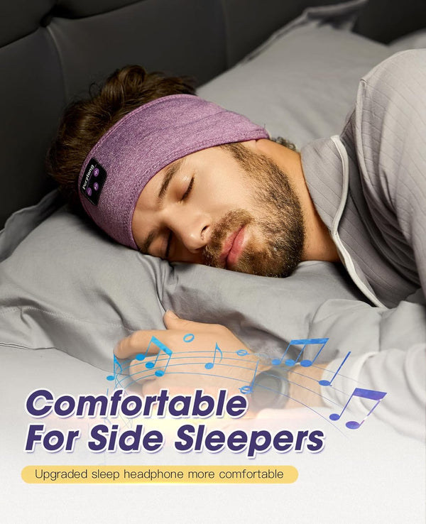Perytong Sleeping Headphones Bluetooth 5.4 Headband, Wireless Music Sleeping Mask Headphones Earbuds Earphones Sweatproof for Women Mom Sports