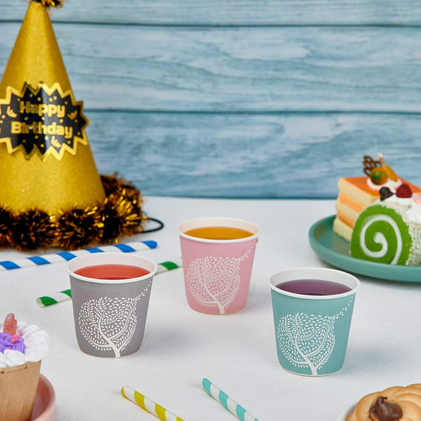 LITOPAK 600 Pack 3 oz Disposable Bathroom Cups, Colorful Small Disposable Paper Cups for Parties, Picnics, Barbecues, Travel and Events 600pack