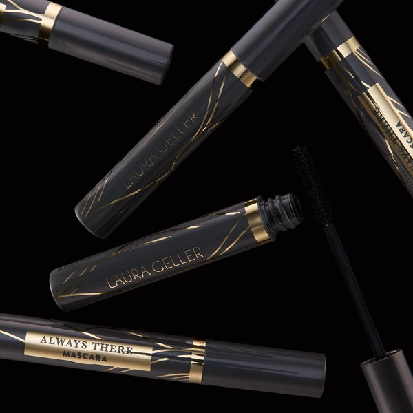 LAURA GELLER NEW YORK Always There Lengthening Mascara in Black - Defining, Curling, Buildable Formula Eye Makeup- Innovative Lengthening Brush -