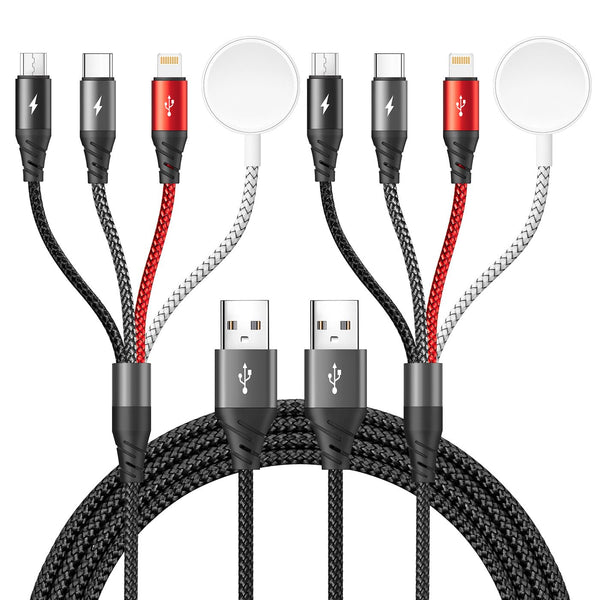 Multi Charging Cable for Apple Watch Charger,4 in 1 Charging Cable Travel Essentials for Iwatch & Iphone Chargers Magnetic Wireless Charger for