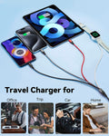 Multi Charging Cable for Apple Watch Charger,4 in 1 Charging Cable Travel Essentials for Iwatch & Iphone Chargers Magnetic Wireless Charger for
