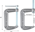 Olympia Tools Heavy Duty Cast Iron C-Clamps with 2-Inch Jaw Opening and 1-Inch Throat, 6 Pack