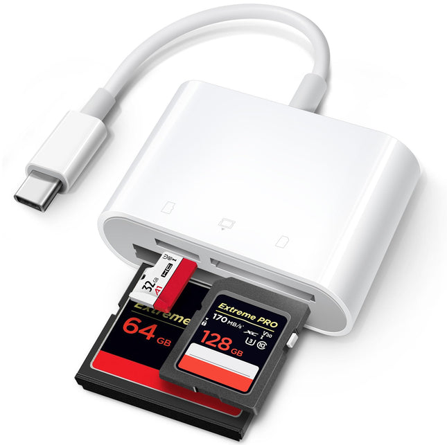 USB C SD Card Reader for Iphone 15/Ipad/Mac, Chiaopio USB C to SD CF, Type C Memory Card Adapter with Compact Flash/Cf/S