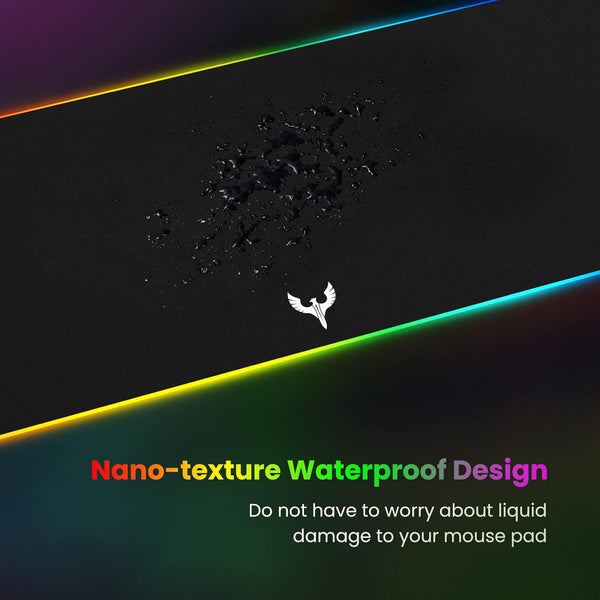 BladeHawks Extra Large RGB Gaming Mouse Pad-14 Light Modes, Extended Soft LED Mouse Pad, Anti-Slip Rubber Base, Computer Keyboard Mousepad Mat