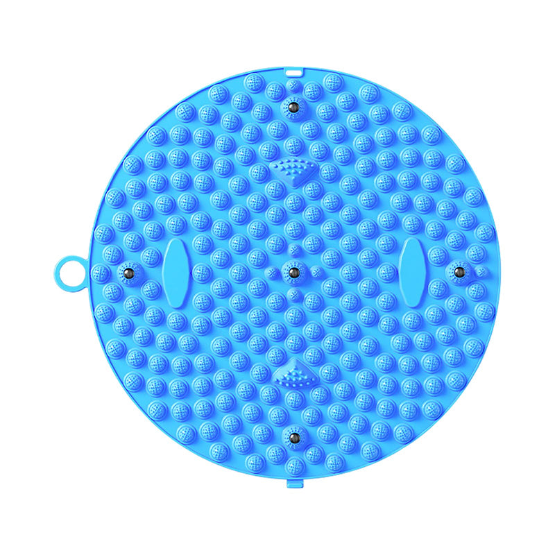 Portable Foldable Foot Massage Mat, Pressure Point Massage Mat, Anti-Fatigue Standing Desk Mat, Standing Pad, Relieves Foot Pain (Blue, Large)