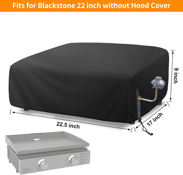Grill Cover for Blackstone 22 Inch Griddle, Waterproof Oxford Material BBQ Grill Cover with Drawstrings, Flat Top 22" Gas Grill Cover Only Fits