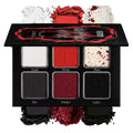 Afflano Red Black Eyeshadow Goth Makeup Palette, Vampire Blood Red Halloween Makeup Palette, Burgundy Dark Smokey Eye Shadow Palette Pigmented,