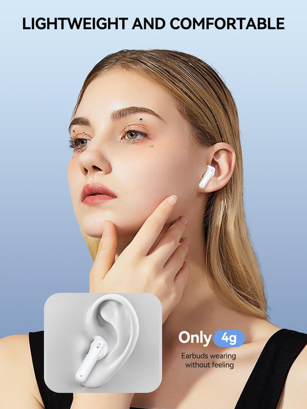 Wireless Earbuds Bluetooth 5.3 Headphones 42 Hrs Playtime with LED Display, Hifi Stereo Wireless Earphones with 4 ENC Noise Cancelling Mics, IPX7
