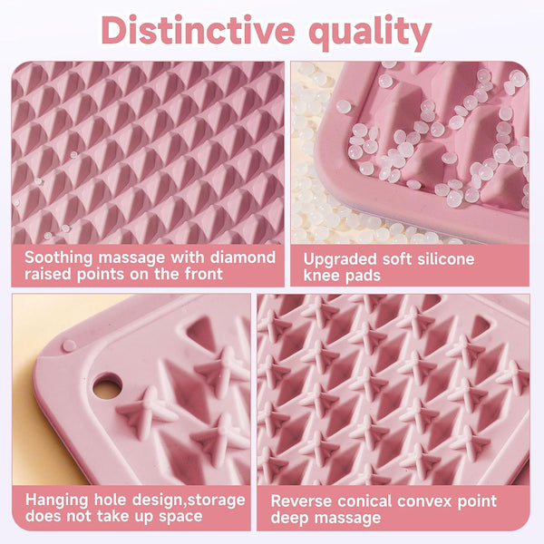 Foot Massage Acupressure Mat, Portable Silicone Reflexology Pad, Moderate Hardness Pressure Point Mat, Anti-Fatigue Mat, Connectable for Jogging &