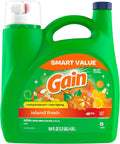 Gain + Aroma Boost Liquid Laundry Detergent, Island Fresh Scent, 107 Loads, 154 Fl Oz, HE Compatible