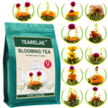 TEARELAE Blooming Tea Flowers - 12Pcs Individually Sealed Flowering Tea Balls - Hand-Tied Natural Green Tea Leaves & Edible Flowers - Gifts for