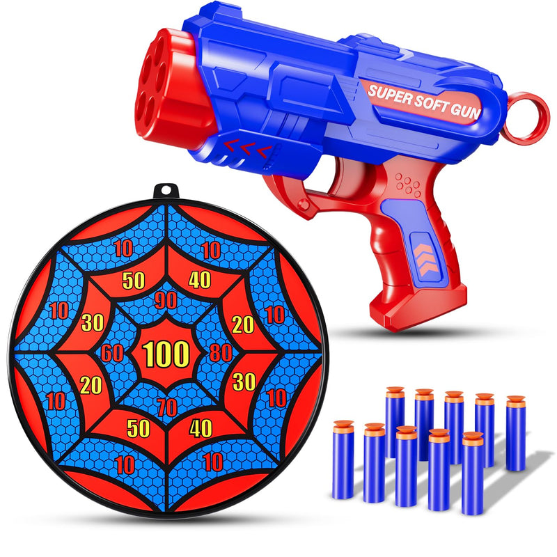 Shooting Games Toys for Nerf Gun Party, Shooting Targets with Toy Guns 10 Foam Darts Kids Outdoor Indoor Toys for Birthday Easter Xmas Gifts for 4