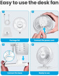 Gaiatop USB Desk Fan, Small but Powerful, Personal Portable Quiet 3 Speeds, Adjustable Mini Table Desktop Fan for Cooling Home Office Car Summer