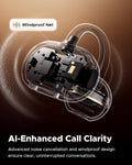 Truefree C10 Open-Ear Earbuds, Clip-On Wireless Headphones, Bluetooth 5.4, 12Mm Driver with Spatial Sound, 28H Playtime, IPX5 Water-Resistant,