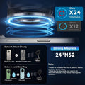 Vacuum Magnetic Suction Phone Holder, Foldable and Retractable Hands-Free Suction Cup Phone Mount for Car/Gym/Mirror/Smooth Surface, Compatible