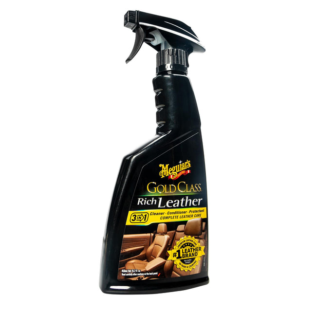 Meguiar's Gold Class Rich Leather Cleaner and Conditioner 3-in-1 Spray, Non-Greasy Car Leather Cleaner and Conditioner T