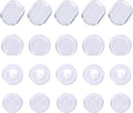 Maxdot 100 Pieces 4 Size Earring Pads Silicone Comfort Earring Cushions for Clips on Earrings, Clear