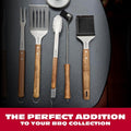 BBQ-AID All Angles BBQ Grill Brush for Outdoor Grill â Cleans All Angles, Large Wooden Handle, and Stainless Steel Bristles - BBQ Brush for Grill